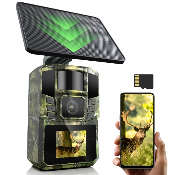 WLAN Solar Wildlife Camera 4K 48MP with Mobile Pho...